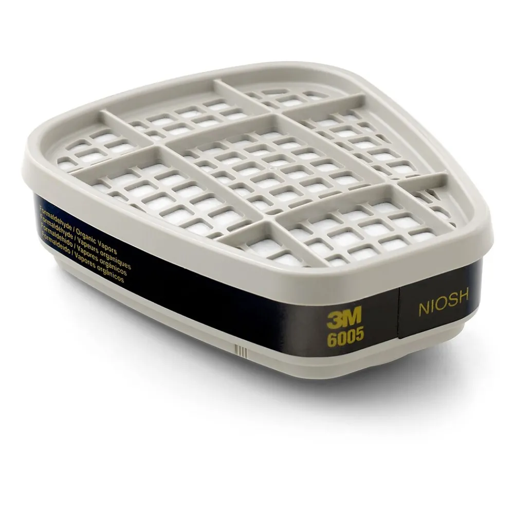 3M Formaldehyde/Organic Vapor Cartridge, Black & Olive, 2/Box (6005)