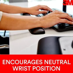 3M Gel Wrist Rest for Keyboards, Black, Soothing Gel Technology for Comfort and Support (WR85B)