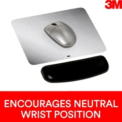 Clearance 3M Gel Wrist Rest for Mouse, Black, Easy to Clean Cover, Anti-microbial Product Protection (WR305LE)