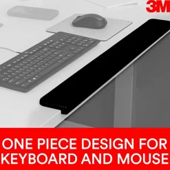 Sale 3M ™ Gel Wrist Rest for Standing Desks, Non-Slip Back, Black (WR200B)