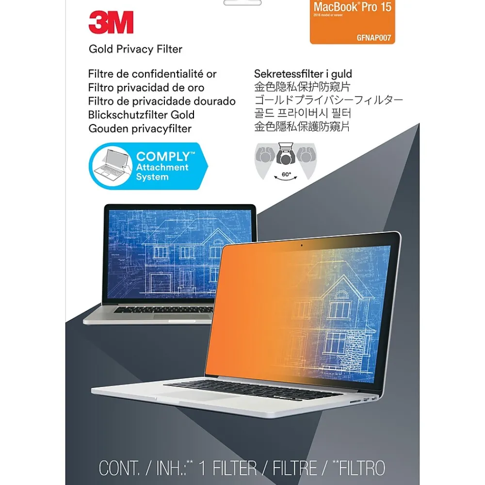 ™ Gold Privacy Filter for Apple® MacBook Pro® 15” (2016 model or newer) (GFNAP007)<3M Sale