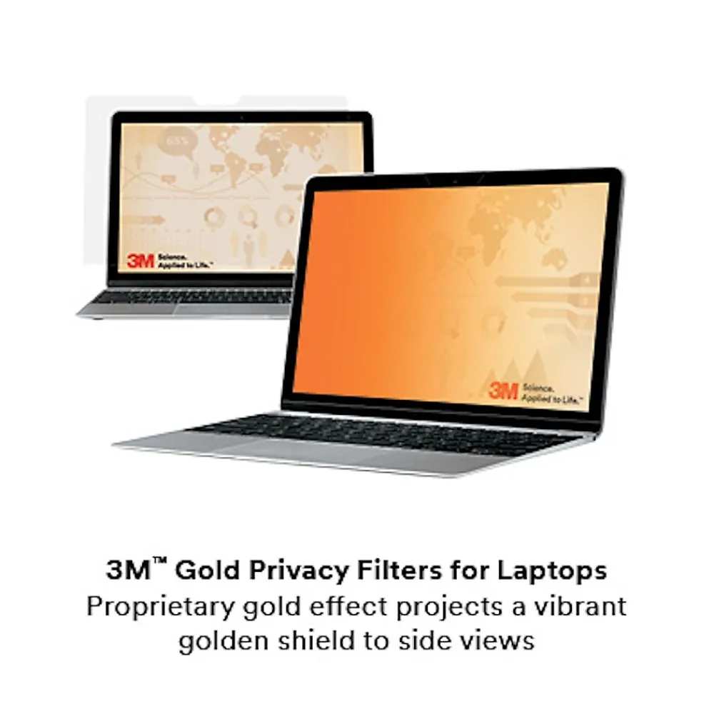 ™ Gold Privacy Filter for 15.6" Widescreen Laptop (16:9) with COMPLY Attachment System (GF156W9B)<3M Outlet