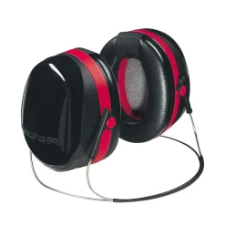 3M ™ Optime 105 Earmuffs, Peltor Dual Cup Backband Hearing Protector, Black/Red, 29dB