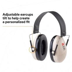 Peltor 3M Optime 95 Folding Earmuffs H6F/V, Over-the-Head, Beige (MMMH6FV)