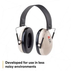 Peltor 3M Optime 95 Folding Earmuffs H6F/V, Over-the-Head, Beige (MMMH6FV)