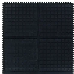 M + A Matting M+A Matting Hog Heaven III Comfort Anti-Fatigue Mat, 3' x 3.32', Black Side (447202100)