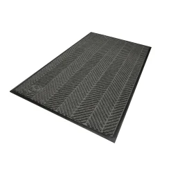 M + A Matting M+A Matting WaterHog Max Herringbone Classic Mat, Universal Cleated, 3' x 5', Grey Ash (22407335070)