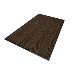 M + A Matting M+A Matting WaterHog Max Herringbone Classic Mat, Universal Cleated, 3' x 5', Chestnut Brown (22407535070)