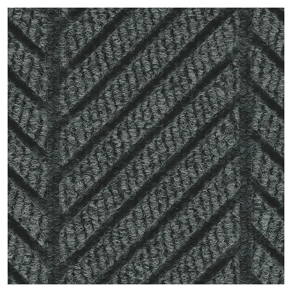 M + A Matting M+A Matting WaterHog Max Herringbone Fashion Mat, Universal Cleated, 4' x 6', Black Smoke (22417046070)