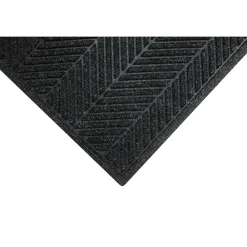 M + A Matting M+A Matting WaterHog Max Herringbone Fashion Mat, Universal Cleated, 3' x 5', Black Smoke (22417035070)