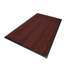 M + A Matting M+A Matting WaterHog Max Herringbone Classic Mat, Smooth, 3' x 5', Maroon (22407435170)