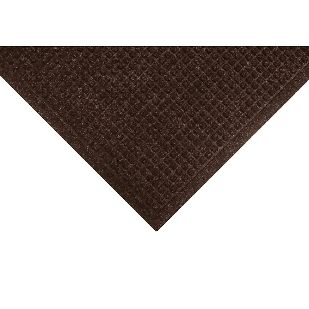 M + A Matting M+A Matting WaterHog Squares Fashion Mat, Universal Cleated, 6' x 20', Dark Brown (28052620070)