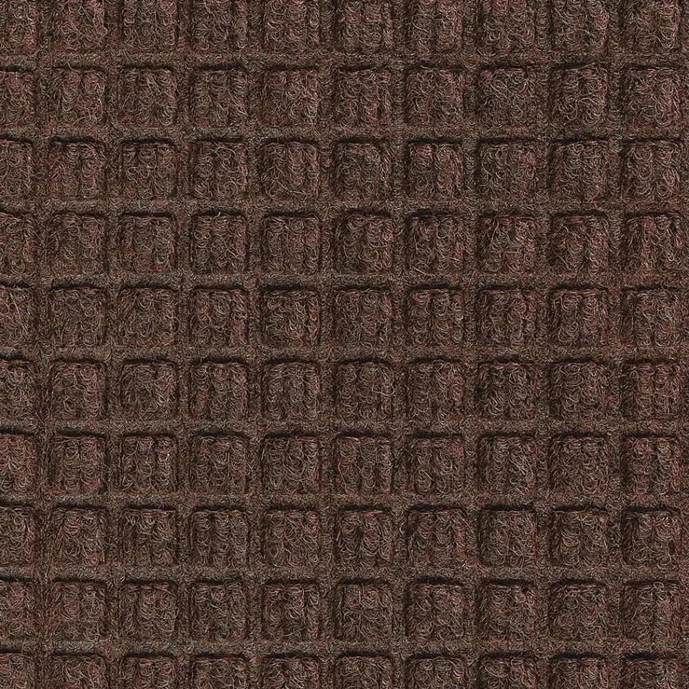 M + A Matting M+A Matting WaterHog Squares Fashion Mat, Universal Cleated, 6' x 20', Dark Brown (28052620070)