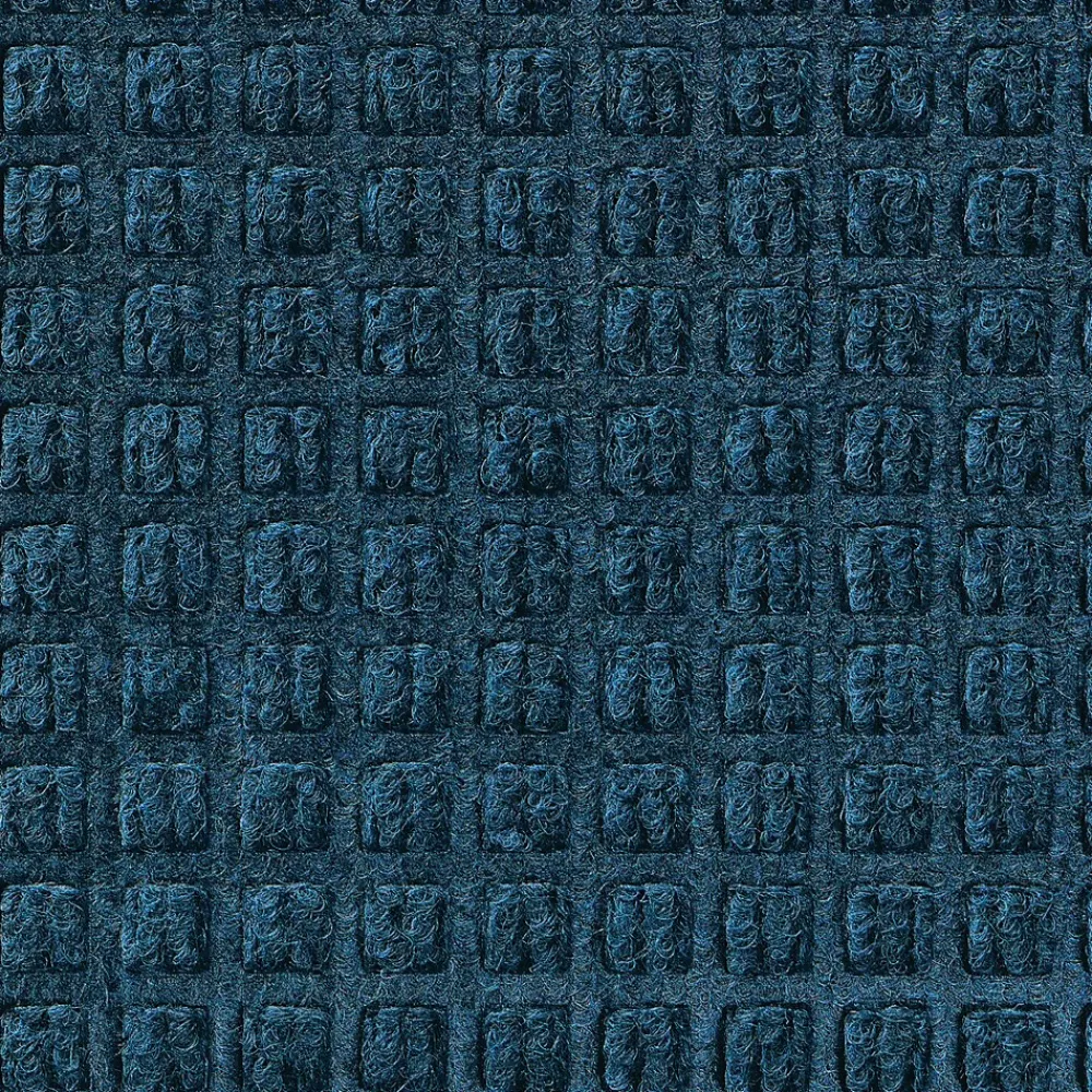 M + A Matting M+A Matting WaterHog Squares Classic Mat, Universal Cleated, 3' x 5', Navy (2006135070)