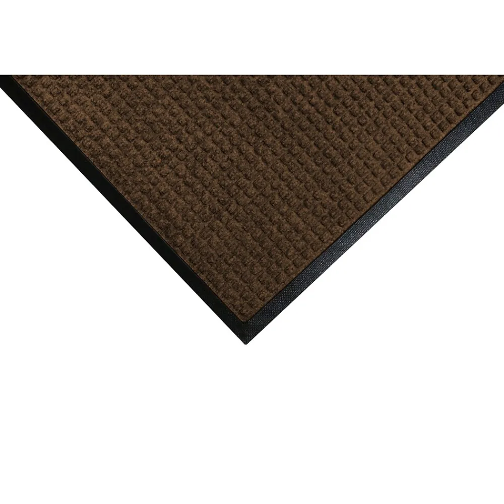 M + A Matting M+A Matting WaterHog Squares Classic Mat, Smooth, 3' x 5', Dark Brown (2005235170)