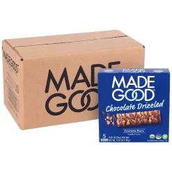 MadeGood Chocolate Drizzled Granola Bars, Vanilla, 0.85 oz, 5/Box, 6 Boxes/Pack (307-00427)