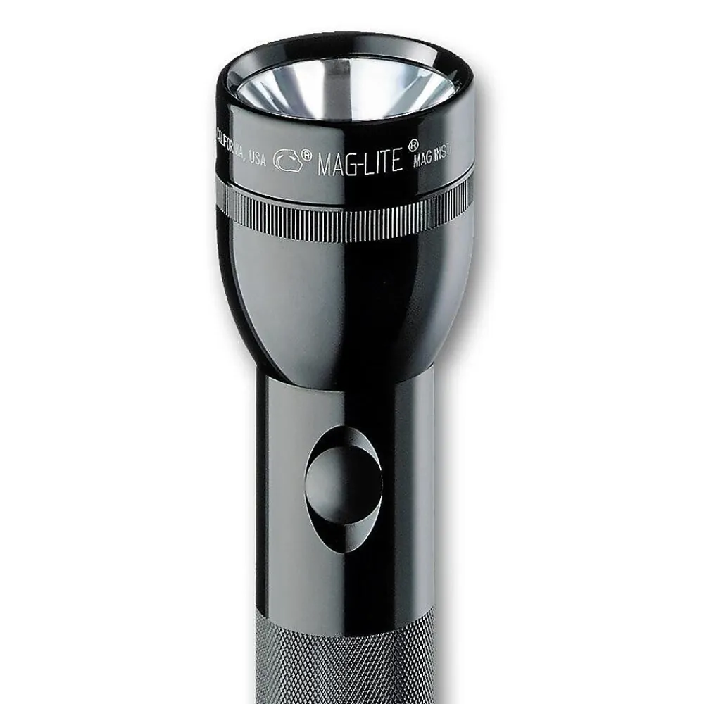 Mag-Lite ® 5 7.5VDC D Alkaline Black Aluminum Alloy Standard Flashlight, Krypton