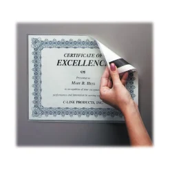 Sheet Protectors|C-Line Magnetic Cubicle Keepers®, Clear Polypropylene, 8 1/2