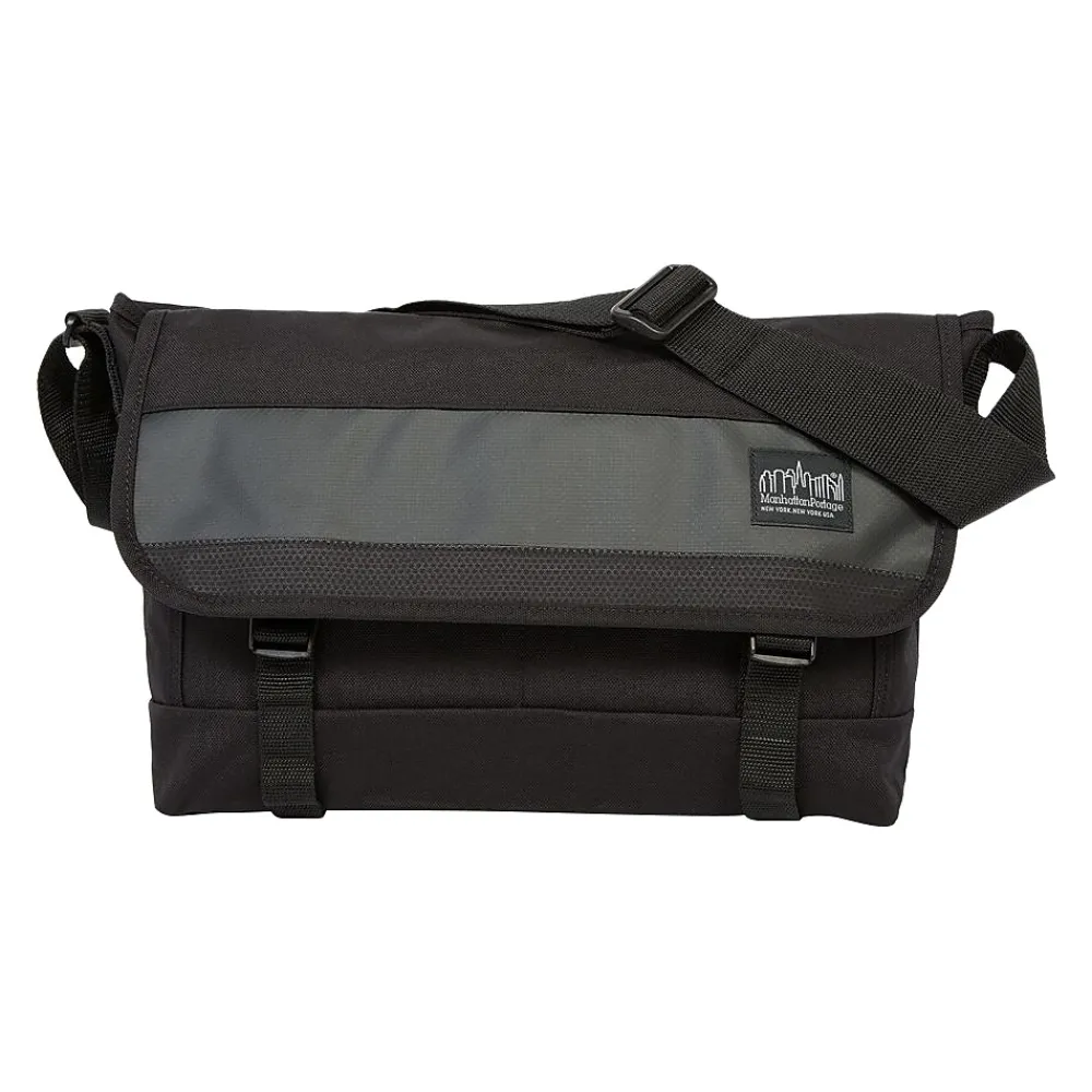 Fabric/Vinyl Casual Messenger Bag, Black (1661-BL BLK)<Manhattan Portage Online