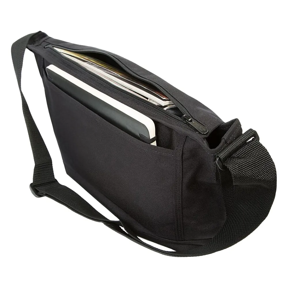 Fabric/Vinyl Casual Messenger Bag, Black (1661-BL BLK)<Manhattan Portage Online