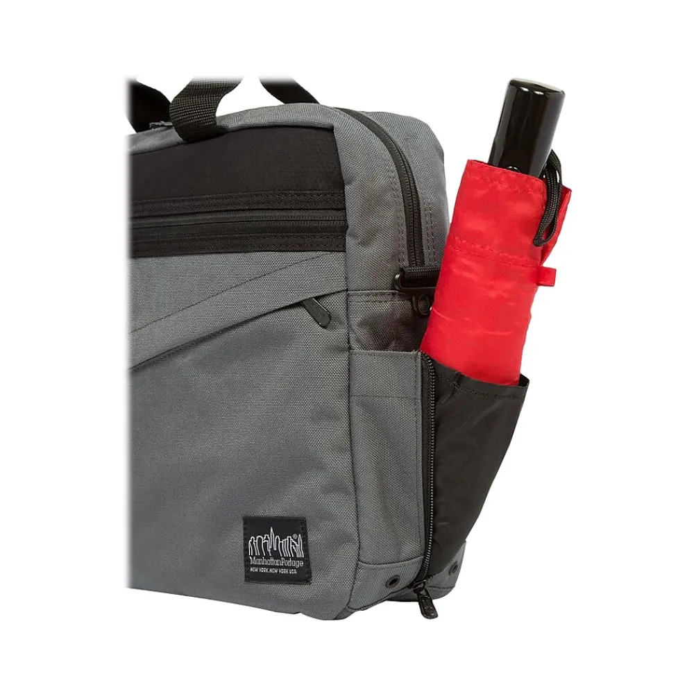 Second Avenue Fabric Water-Resistant Briefcase, Gray (1741-BL GRY)<Manhattan Portage Clearance