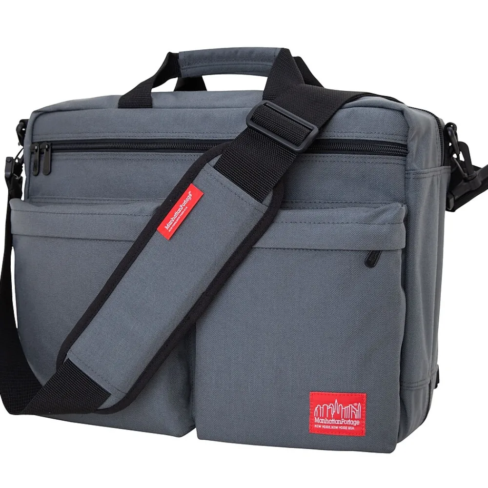 Laptop Bags|Manhattan Portage Tribeca 15" Nylon Laptop Bag, Gray (1446Z GRY)