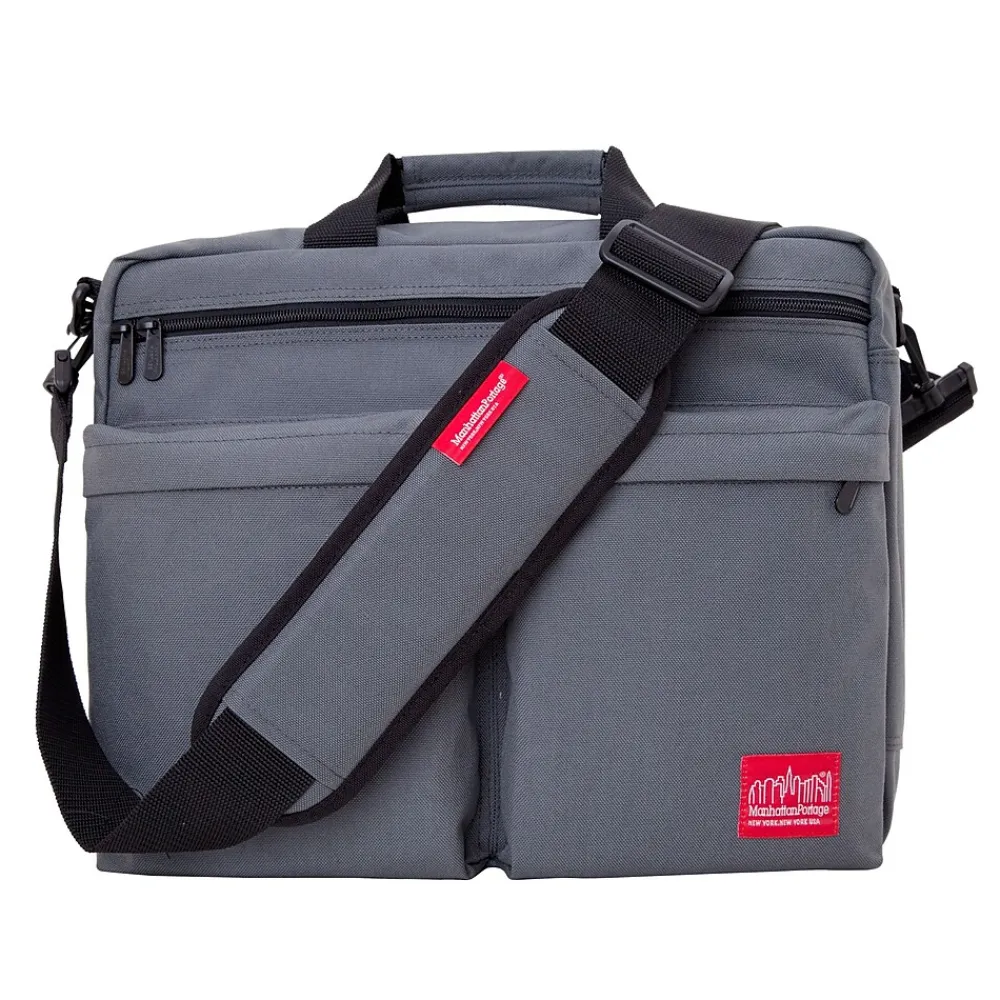Laptop Bags|Manhattan Portage Tribeca 15" Nylon Laptop Bag, Gray (1446Z GRY)