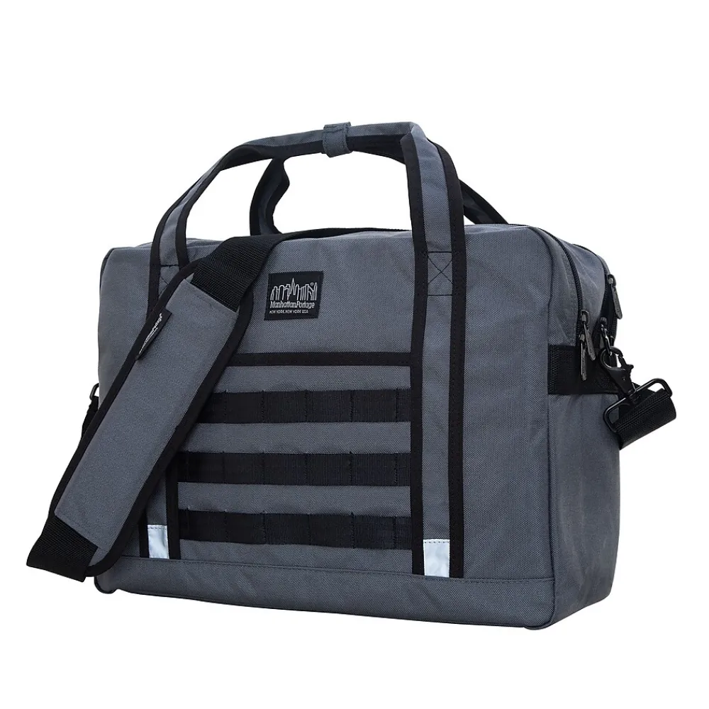 Laptop Bags|Manhattan Portage Yorkville 15" Fabric Laptop Bag, Gray (1628-BL GRY)