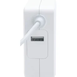 Power Delivery Wall Charger with Built-in USB-C Cable, 60-Watts, White, (180245)<Manhattan New