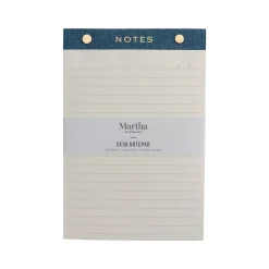 Notepads|Martha Stewart Desk Notepad, Wide-Ruled, 5.5" x 8.25", Navy, 150 Sheets/Pad (MS110G)