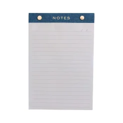Notepads|Martha Stewart Desk Notepad, Wide-Ruled, 5.5" x 8.25", Navy, 150 Sheets/Pad (MS110G)