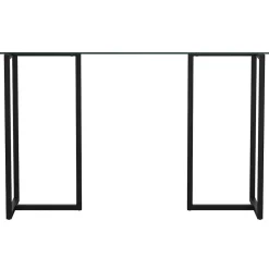 Computer Desks*Martha Stewart Eli 47"W Glass/Steel Home Office Desk, Clear/Oil-Rubbed Bronze (XUDK1BK)