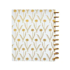Notebooks|Martha Stewart Grey Floral Poly Letter Discbound Notebook (MS102K)