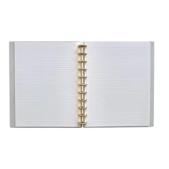 Notebooks|Martha Stewart Grey Floral Poly Letter Discbound Notebook (MS102K)