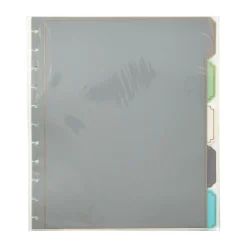 Dividers|Martha Stewart Poly Divider, 5 Tabs, Assorted Colors, 1 Set (MS102C)