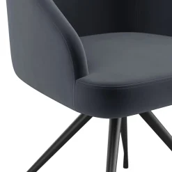 Office Chairs*Martha Stewart Sora Fabric Swivel Stationary Office Chair, Gray/Oil Rubbed Bronze (CH222119GYBK)