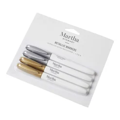 Markers|Martha Stewart Wet Erase Markers, Gold/Silver, 4/Pack (MS104J)