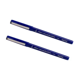Pens|Marvy Uchida Calligraphy Pen Set, Ultra Fine, Blue Markers, 2/Pack (6504954a)