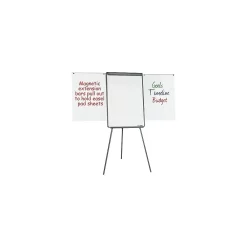 Dry Erase*MasterVision Basic Tripod Melamine Presentation Easel, Black, 22.5" x 42" (BVCEA2300045)