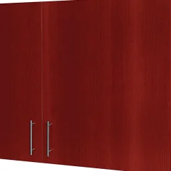 Dry Erase*MasterVision ? Conference Cabinet, 48"H x 48"W x 5"D, Cherry Frame/White Surface