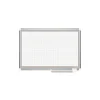 Dry Erase*MasterVision ® 48"H x 72"W Grid Porcelain Planner Dry Erase Board, Aluminum Frame