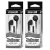 Maxell Jelleez Soft Earbuds with Mic, Black, 2/Pack (MAX191569-2)<Maxwell Sale
