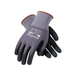 MaxiFlex 34-874 Nitrile Coated Nylon/Elastane Gloves, Small, 15 Gauge, A1 Cut Level, Dark Gray, 12 Pairs (34-874/S)