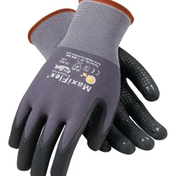 G-Tek MaxiFlex Endurance Seamless Knit Nylon Glove, Nitrile Coated, Gray/Black, Medium, 12 Pairs (34-844/M)