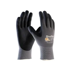 G-Tek MaxiFlex Endurance Seamless Knit Nylon Glove, Nitrile Coated, Gray/Black, Medium, 12 Pairs (34-844/M)