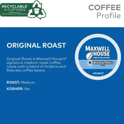 Maxwell House Original Roast Coffee, Keurig K-Cup Pod, Medium Roast, 96/Carton (5469CT)