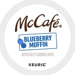 McCafe Blueberry Muffin Coffee Keurig K-Cup Pod, Light Roast, 24/Box (5000365844)