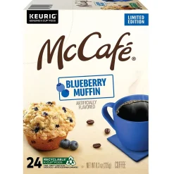 McCafe Blueberry Muffin Coffee Keurig K-Cup Pod, Light Roast, 24/Box (5000365844)