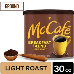 McCafe Breakfast Blend Ground Coffee, Light Roast, 30 Oz. (071526)