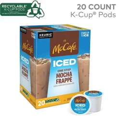 McCafe Mocha Frappe Iced Coffee Keurig® K-Cup® Pods, Medium Roast, 20/Box (5000372394)